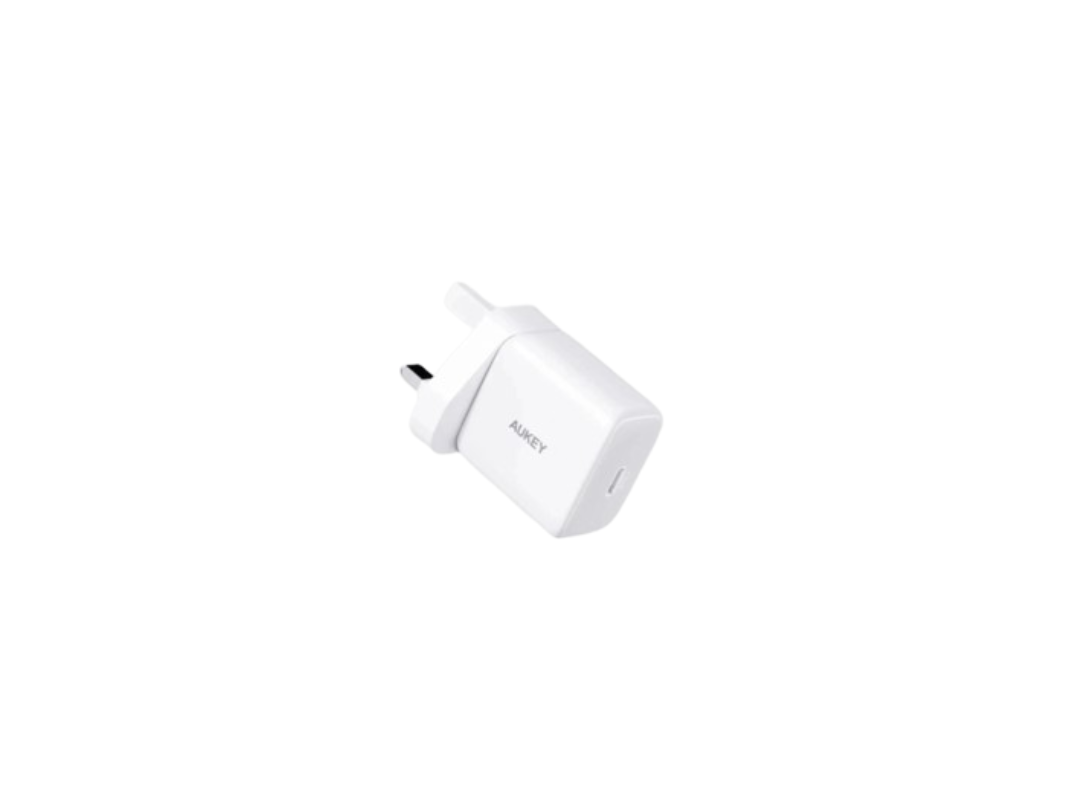 Aukey portable Wall Charger / 30W Charging / PD / USB-C / PA-R1P-WT - White Aukey portable Wall Charger / 30W Charging / PD / USB-C / PA-R1P-WT - White